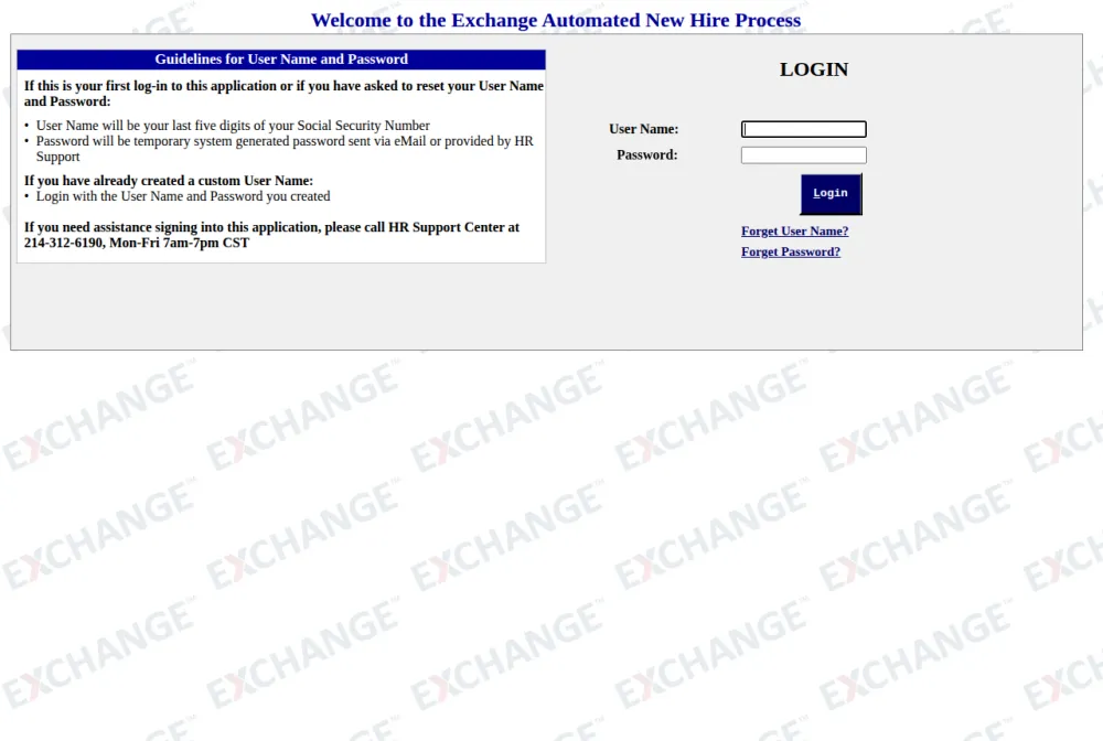 AAFES employee login portal screenshot