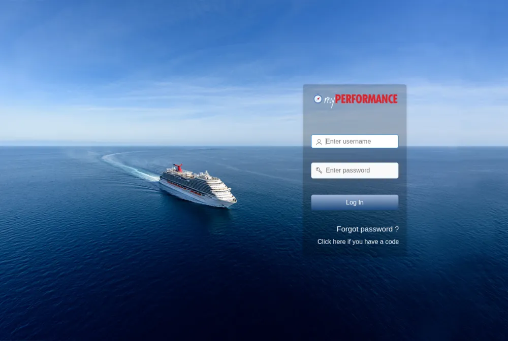 Carnival employee login portal screenshot